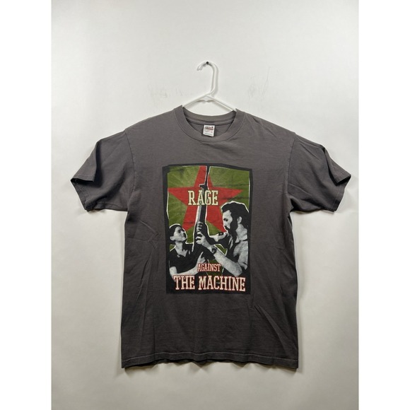 Anvil Other - vintage Y2K Rage Against The Machine Ratm Rock Band Gray t-shirt Large Flaw